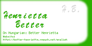 henrietta better business card